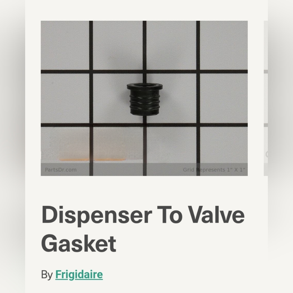 Frigidaire Dispenser to Valve Gasket 7134371300 NWOT